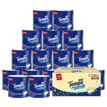 Tempo debab a un noyau no dencens feuilles de rouleau 4 couches épaississement papier toilette 160G16 rouleaux papier toilette papier toilette papier toilette