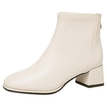 Daphne high heel short boots for women winter fleece boots for women