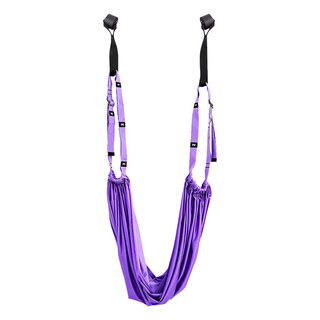 Aerial yoga sling for home use to stretch lower waist