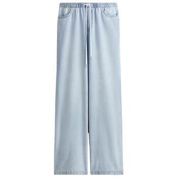 Hm women's jeans summer lazy jeans drawstring wide leg trousers 1289533