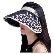 2024 Caps Children Summer New Black Gum Shading Sunscreen Beck Cap Fashion 100 Hitch High Horseback Empty Tophat