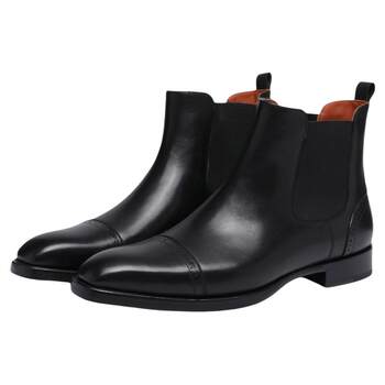British set-on chelsea boots for men with genuine leather outsole