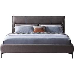 [Elegant]Mousse Official Bed, Simple Modern Fabric Bed, Bedroom Bed, Nordic Fabric Bed, Double Master Bedroom Large Bed
