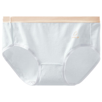 Six rabbits with pure cotton bottom crotch contrasting color waist underwear for women