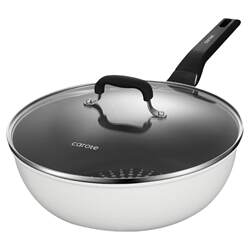 Carote Titanium Non-Stick Frying Pan for Home Use, Red Dot Flat-Bottomed Pan, Frying Pan, Cooking Pan, Suitable for Induction Cookers and Gas Stoves