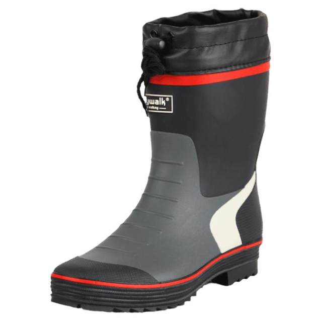 Fashionable rubber shoes for men fishing mid-calf anti-slip water boots