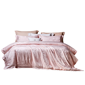 Fu'anna wedding four-piece set pink bedding wedding festive pure cotton bedding wedding room newly wedding full cotton cover