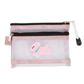 Portable certificate storage bag transparent partition for easy storage