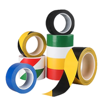 Warning tape PVC black and yellow safety zebra crossing warning landmark stickers ground floor warehouse workshop marking tape