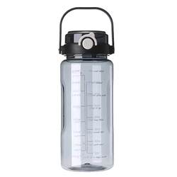 Extra-Large Capacity, High-Temperature Resistant, Stylish Frosted Handle Double Drinking Cup, Convenient for Women to Carry in Summer, Trendy Plastic Cup