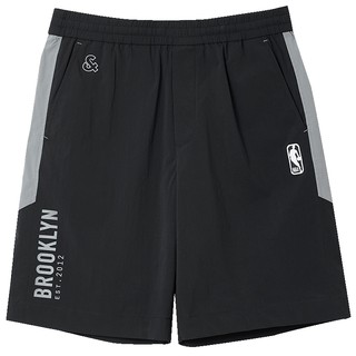 Jack jones nba co-branded men's contrasting color stitching letter print basketball autumn elastic elastic shorts