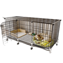 Chien Cage Sous-miniature Chien de taille moyenne Chien de chien Teddy Bou Mekki Pet Dog Dog avec Toilet Integrated Dog Kennel