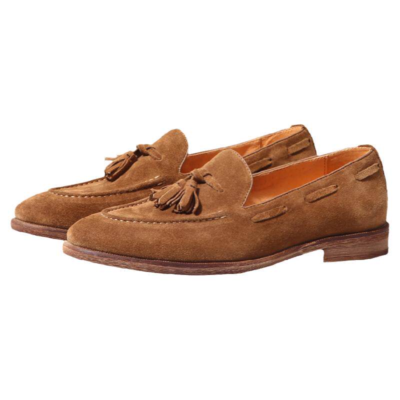 Men's vintage loafers old money style genuine leather