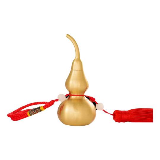 灵机麦玲玲黄铜葫芦挂件大门五黄二黑吉祥物开口福禄客厅玄关挂饰