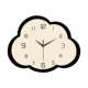 Cream Wind Cloud Wall Clock Decorative Painting Electronic Clock
