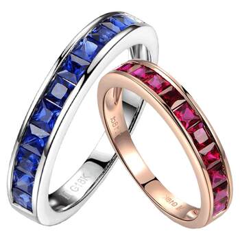 Millais natural ruby sapphire ring couple ring