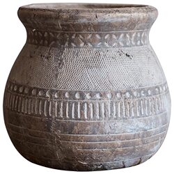 Clay Pots with African Elements, Bohemian Coarse Pottery, Earthenware Art, Red Pottery Flower Pots, Flower Containers, Hanging Baskets, Vases, Vintage Art