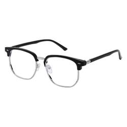 Half-rim myopia glasses frame for men, handsome men can be equipped with prescription anti-blue light flat glasses, radiation fatigue eye protection
