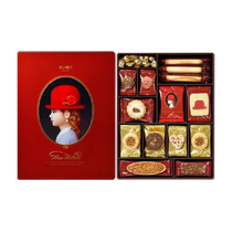 Red hat biscuits red iron box 45 pieces 388g cookie gift box Japanese imported snacks to send souvenirs and wedding cakes