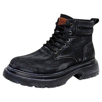 Martin boots men's 2025 autumn and winter new black texture casual short boots fashionable business style men's boots