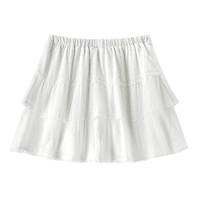 Semir lace lace texture puffy skirt for women