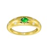 Chrysoprase Lucky Eight Pointed Star Ring for Women 925 Silver