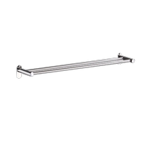 304 thickened bathroom stainless steel towel rail hanging rod without punching bathroom single pole double pole towel rack extension