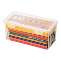 Transparent pencil case pencil storage box plastic childrens desktop pen holder colored lead crayons color pen bag marker pen
