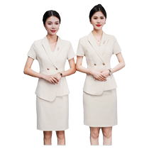 Summer suit for women thin short-sleeved professional temperament capable and fashionable medical beauty consultant beauty salon work clothes