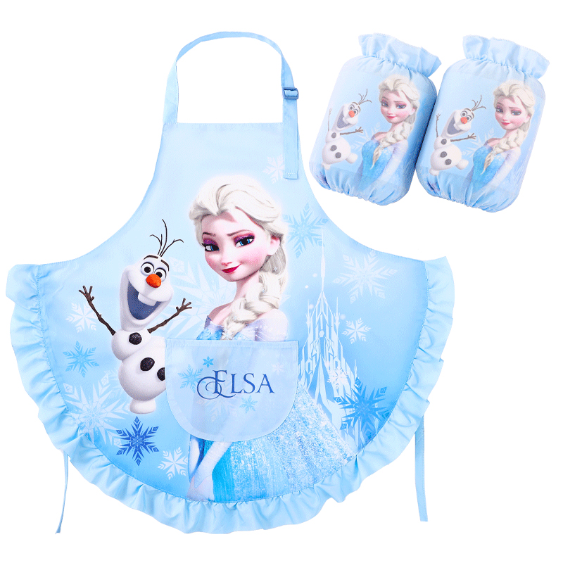 Waterproof princess style dining kitchen bib for kids and girls