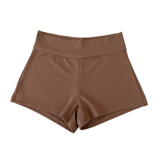 欧美时尚百搭纯色松紧高腰显瘦紧身短裤内搭打底裤热裤女夏季新款