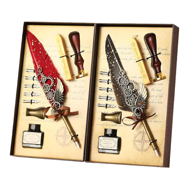 Alley quill gift box can be dipped in water and can be used with ink sacs