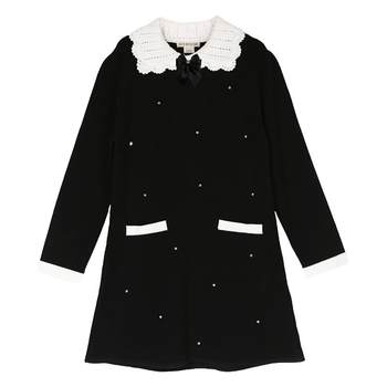 Ivyhouse girls' small fragrant style woolen dress