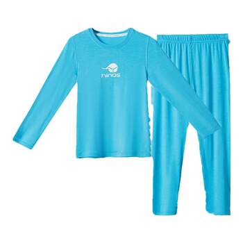 Little blue elephant children's nude quick-drying pajamas home set
