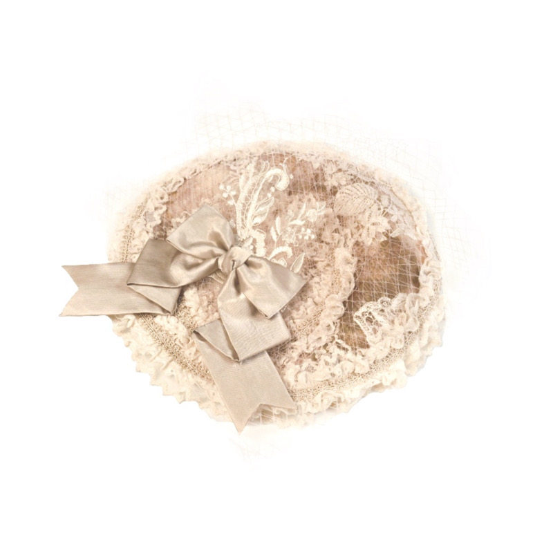 Blood Supply Original ◆ Cupid's Poetry Box French Rococo Elegant Design Rabbit Ear Hat Dome Hat Accessory