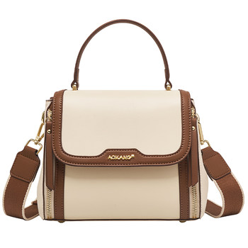 Aokang crossbody bag genuine leather light luxury handbag small square bag