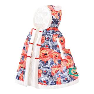 婧麒婴儿披风斗篷秋冬外出宝宝防风抱被男童女童儿童挡风国风外套