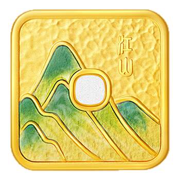 Zhou taisheng fuyun national treasure series | gold investment gold pure money coin thousand miles of rivers and mountains gold coin collection and gifts