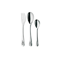 (Self-operated) German WMF childrens stainless steel fruit fork and spoon portable 3-piece set cutlery fork and spoon