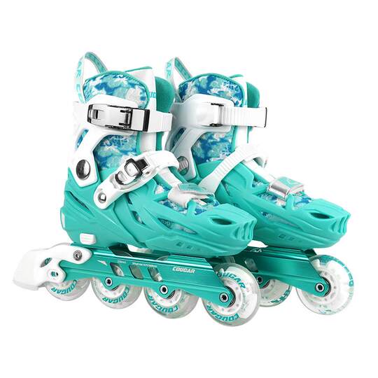 美洲狮溜冰鞋女童专业轮滑鞋儿童男童滑冰鞋平花鞋直排报班培训