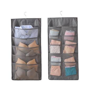 Double-sided underwear hanging bag storage underwear bras and socks behind door