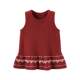 Babylove, vestido para niña, ropa tejida de lana para primavera y otoño, falda versátil a la moda para bebé, cielo estrellado, rojo óxido