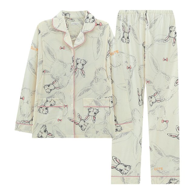 Confinement clothing October pure cotton spring and autumn style postpartum maternal lactating pregnant women pajamas autumn and winter home clothing set
