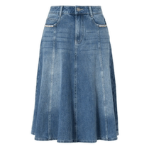 The same style of womens clothing in Coletier Mall 2024 summer denim fashionable age-reducing skirt slimming A-line skirt for women