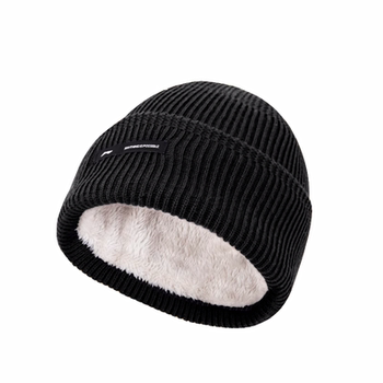 Li ning knitted hat with velvet and thickening to keep warm