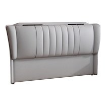 Signmaker 2024 new headboard soft-packed solid wood technology cloth backrest genuine leather floor-standing ultra-thin bedside single purchase