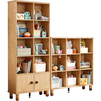 Lin's wood industry landed storage children's bookshelf storage rack