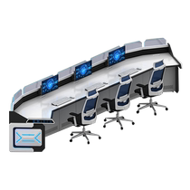 Zhilei Customized Arc Command Center Console Multifunction Intelligent Middle Control Table Modern Brief Smart City Road Traffic Security Monitoring Desk Power Grid Fire Dispatch Desk Console