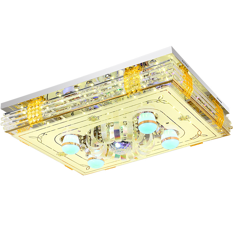 Living room lamp rectangular colorful bluetooth voice controlled ceiling lamp