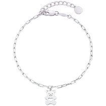 CRD PT950 platinum bracelet lock chain cute bear jewelry platinum bracelet cute gift to girlfriend